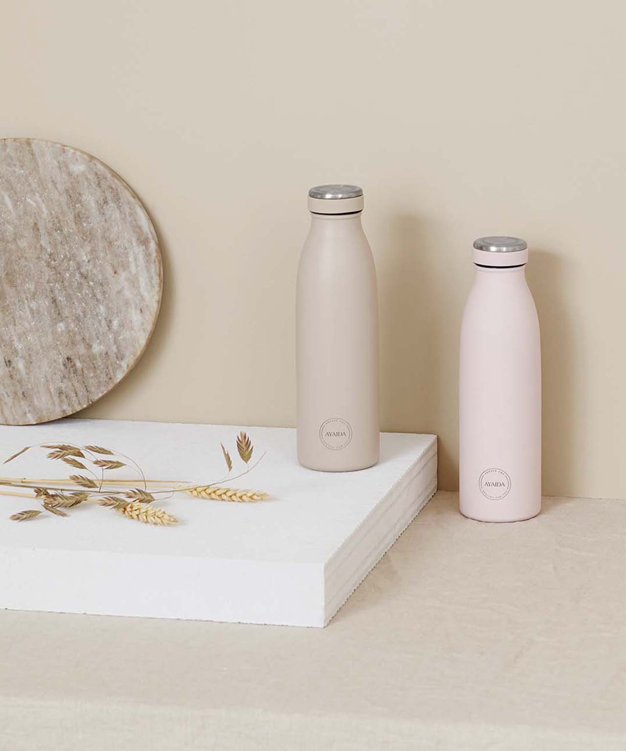 AYA&IDA Drikkeflaske 500 ml i Cream Beige