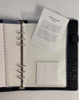 Enkeltlomme vist som insert i en Sort Planner med krokodillestruktur med indhold