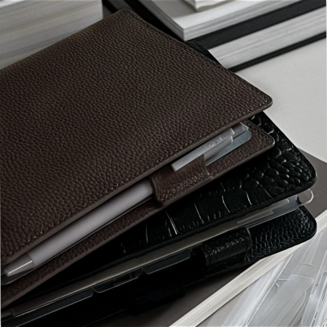 Planner Case i Espresso og Sort Croc