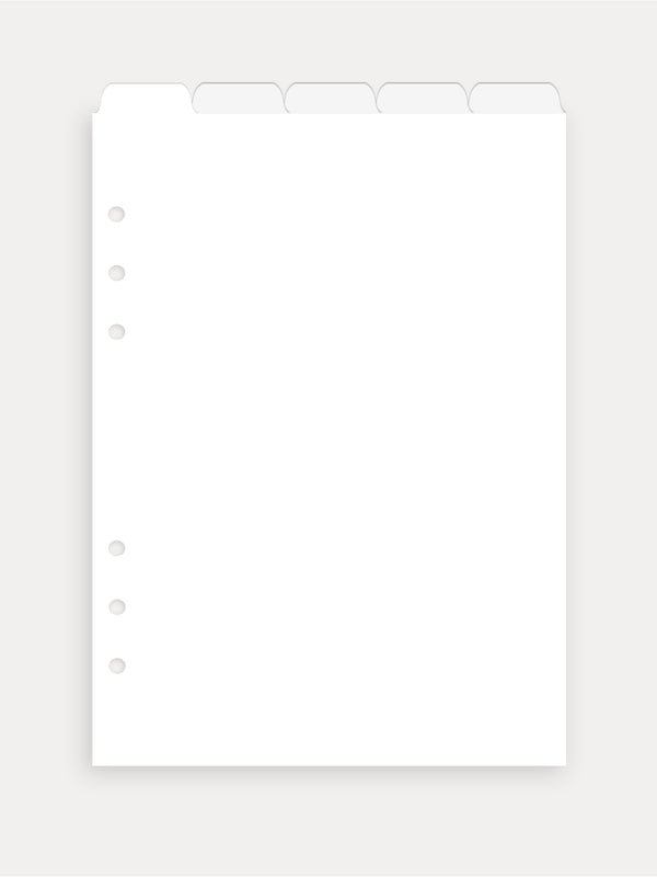 Horizontal Organizer Tabs - Frosted