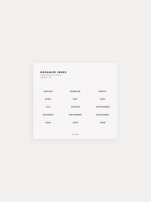 Index Stickers - Måned/År