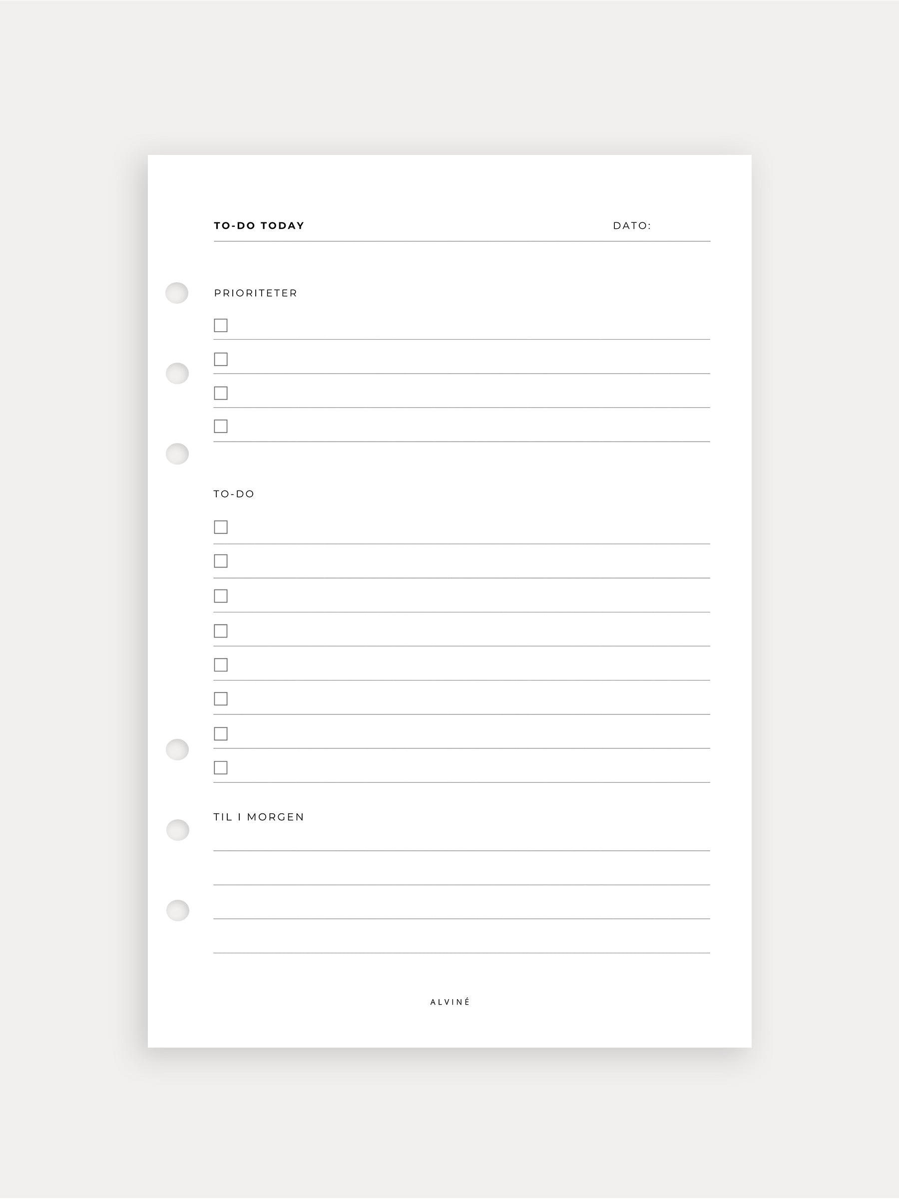 A5 refill - To-Do Today