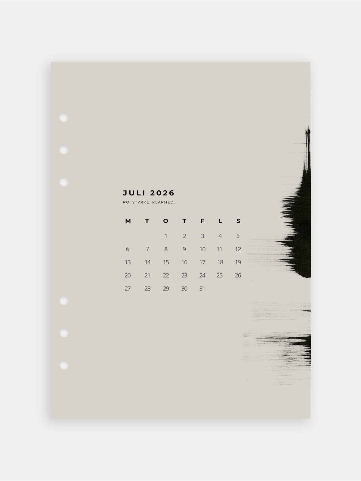 2026 Dagskalender - 2. Halvår