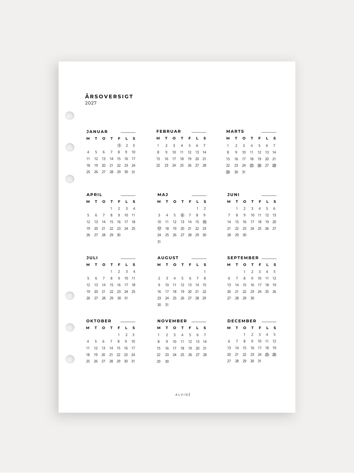 2026 Daily Planner - 1st Half-Year