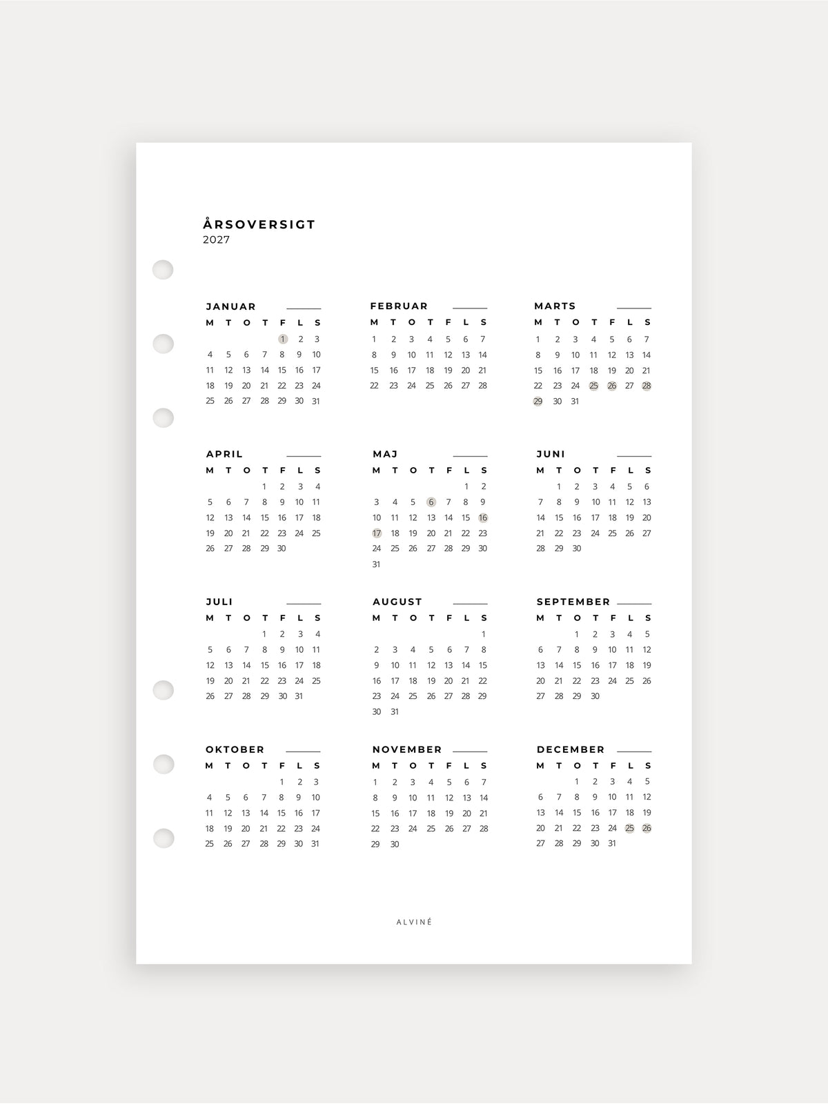 2026 Daily Planner - 1st Half-Year