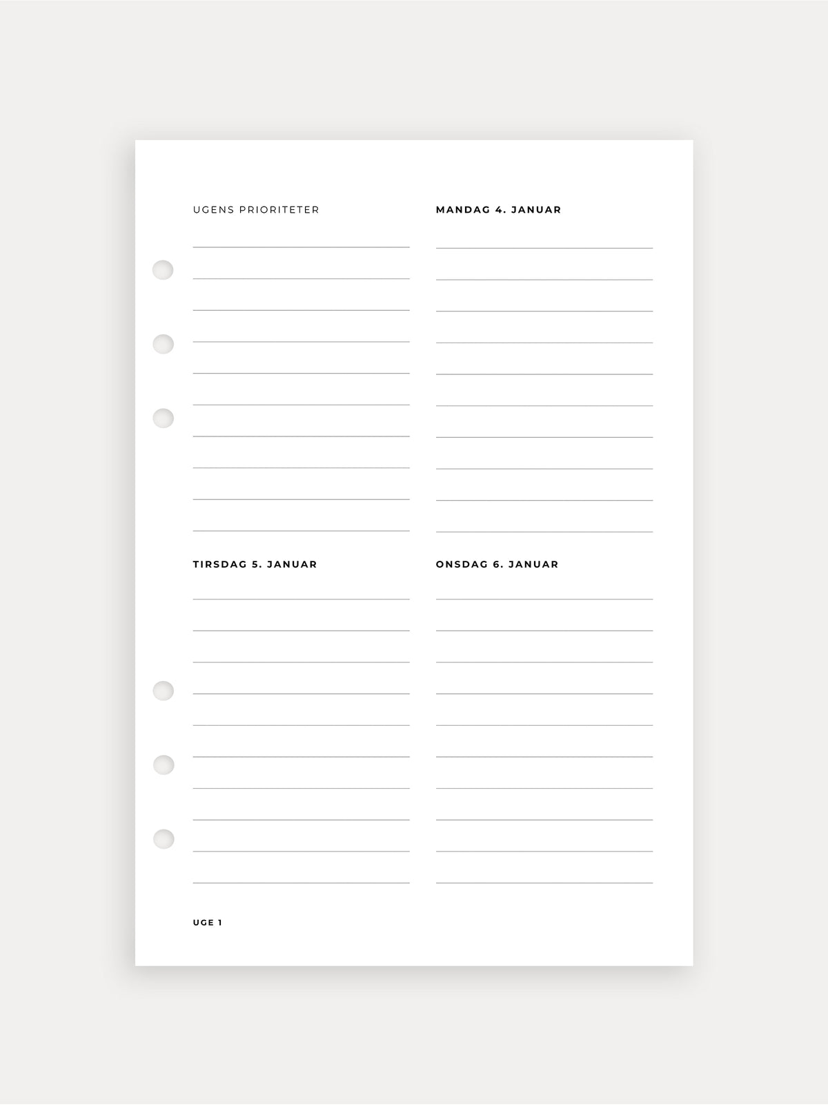 2026 Daily Planner - 1st Half-Year