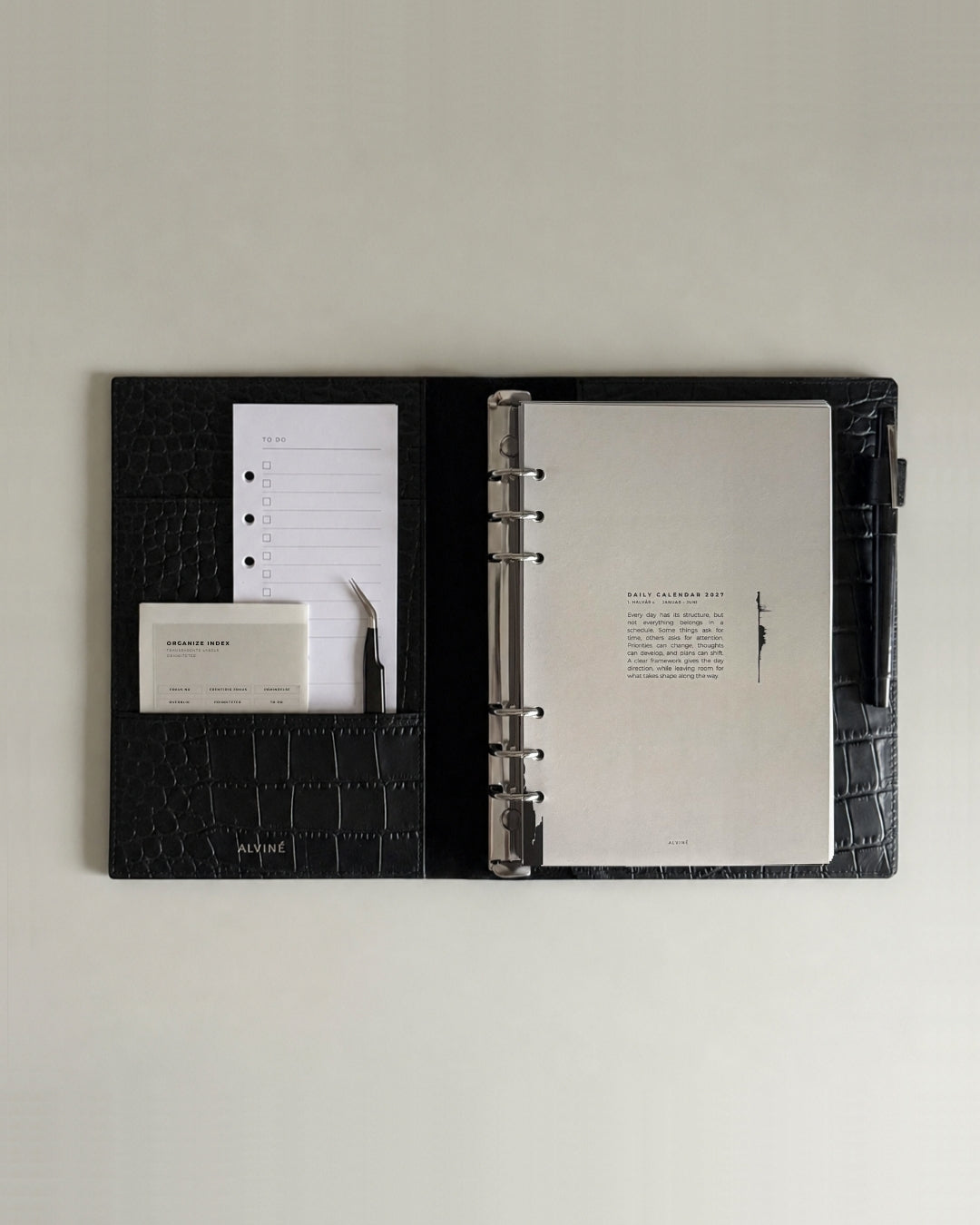Planner Case - Black Croc