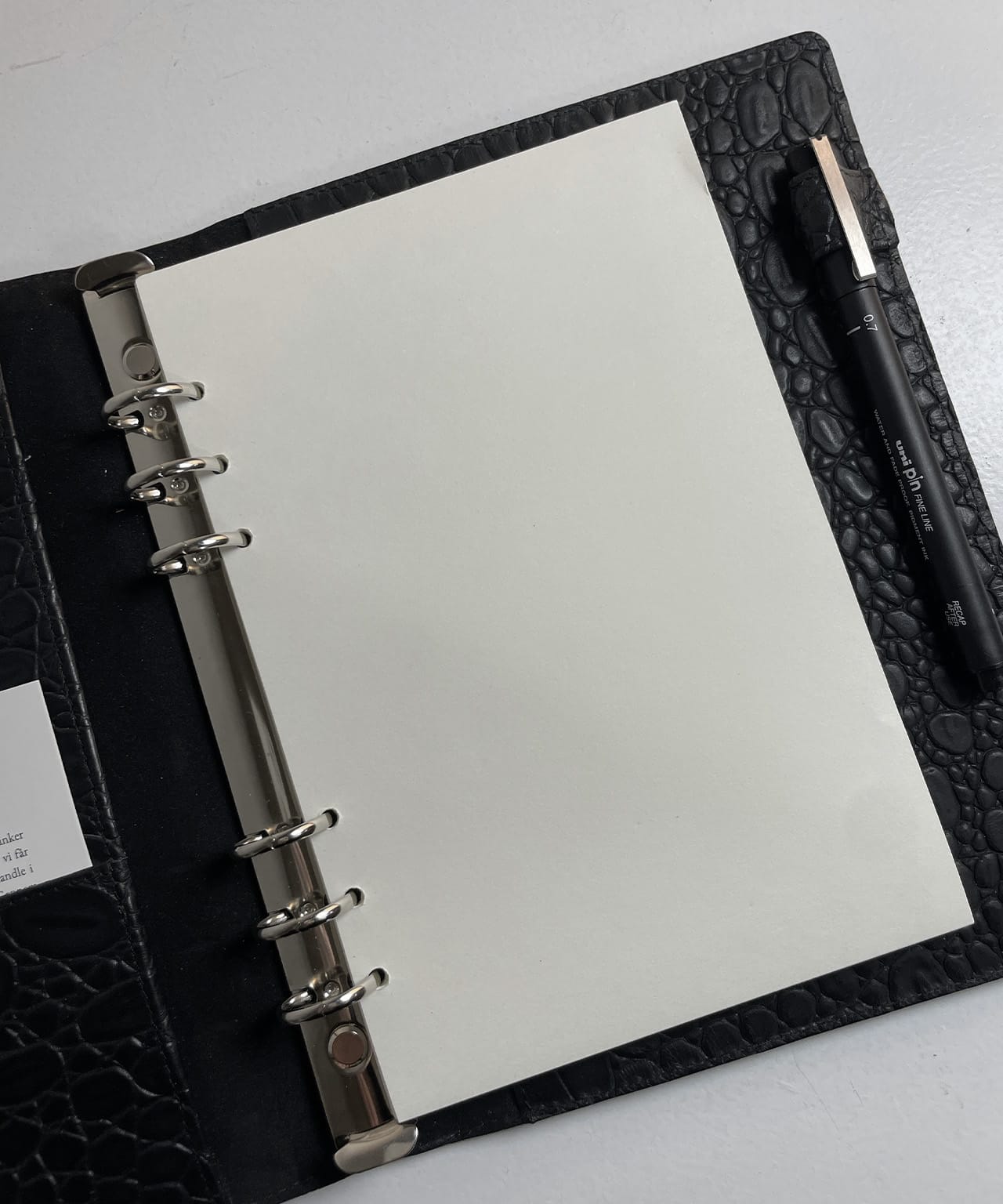 Blankt A5 papir i Planner