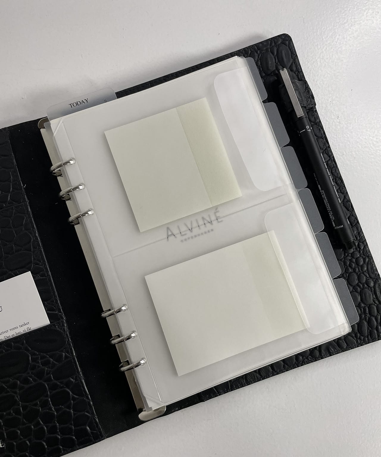 Sticky notes i en ALVINÉ planner