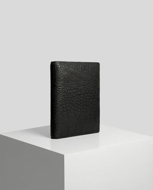 stående Planner Case i Sort croc læder på pedestal