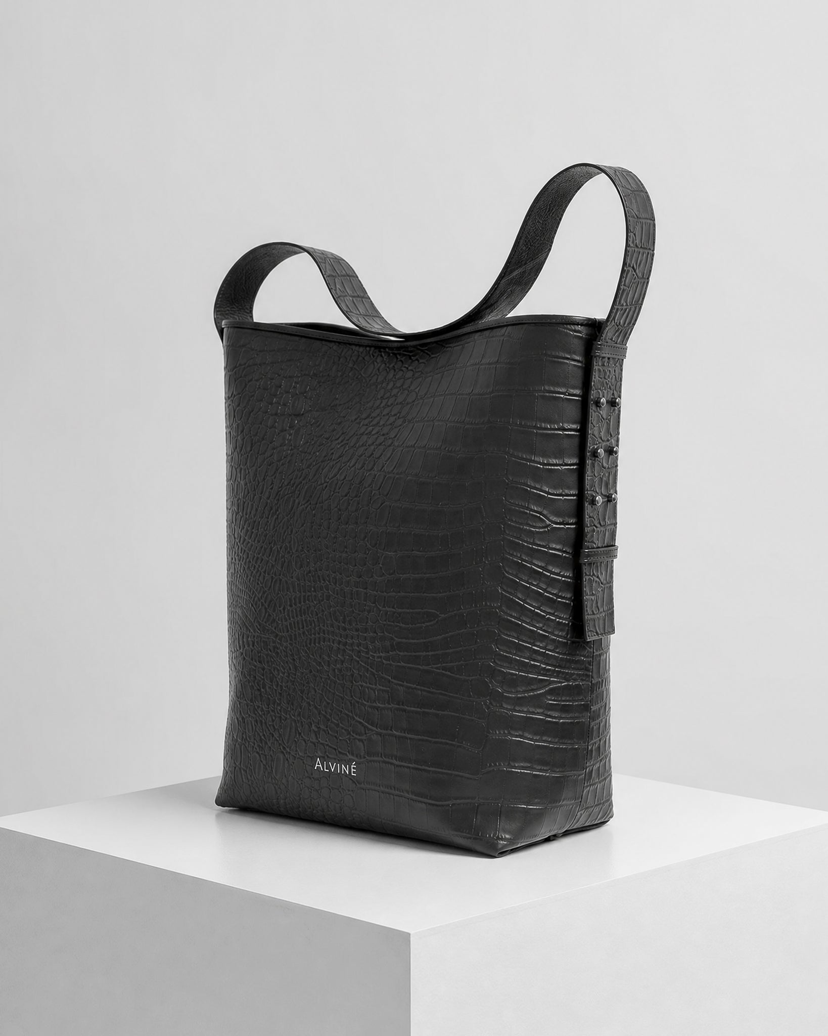 Signature Tote - Sort Croc