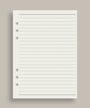 A5 refill papir - Linjerede sider